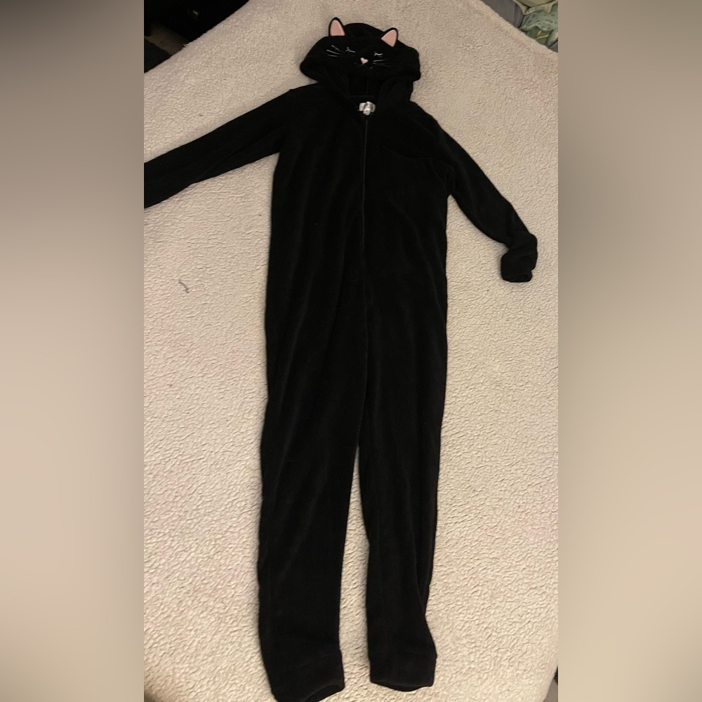 PJ Essentials Adult Medium Black Cat One Piece
